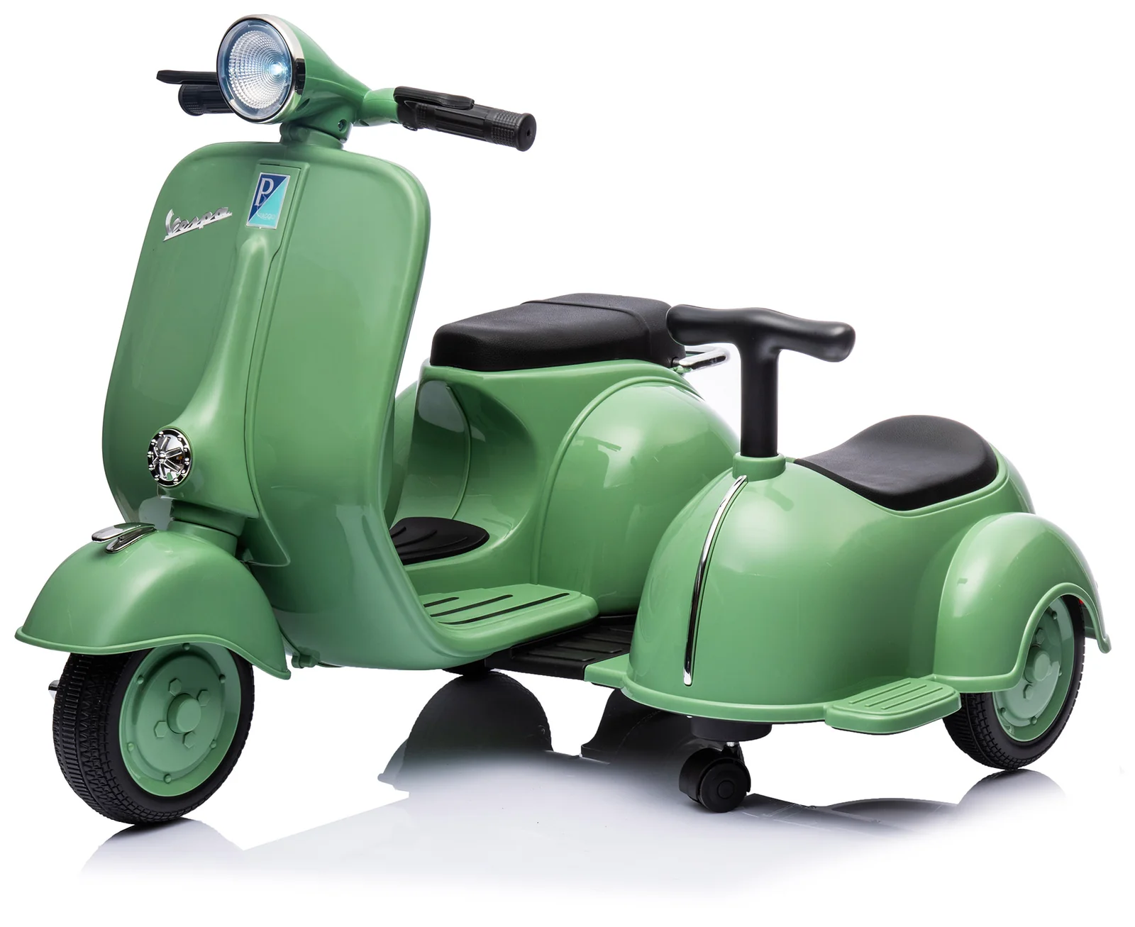 Moto électrique enfants LT958 Vespa avec petit side-car 6V lumières LED et son