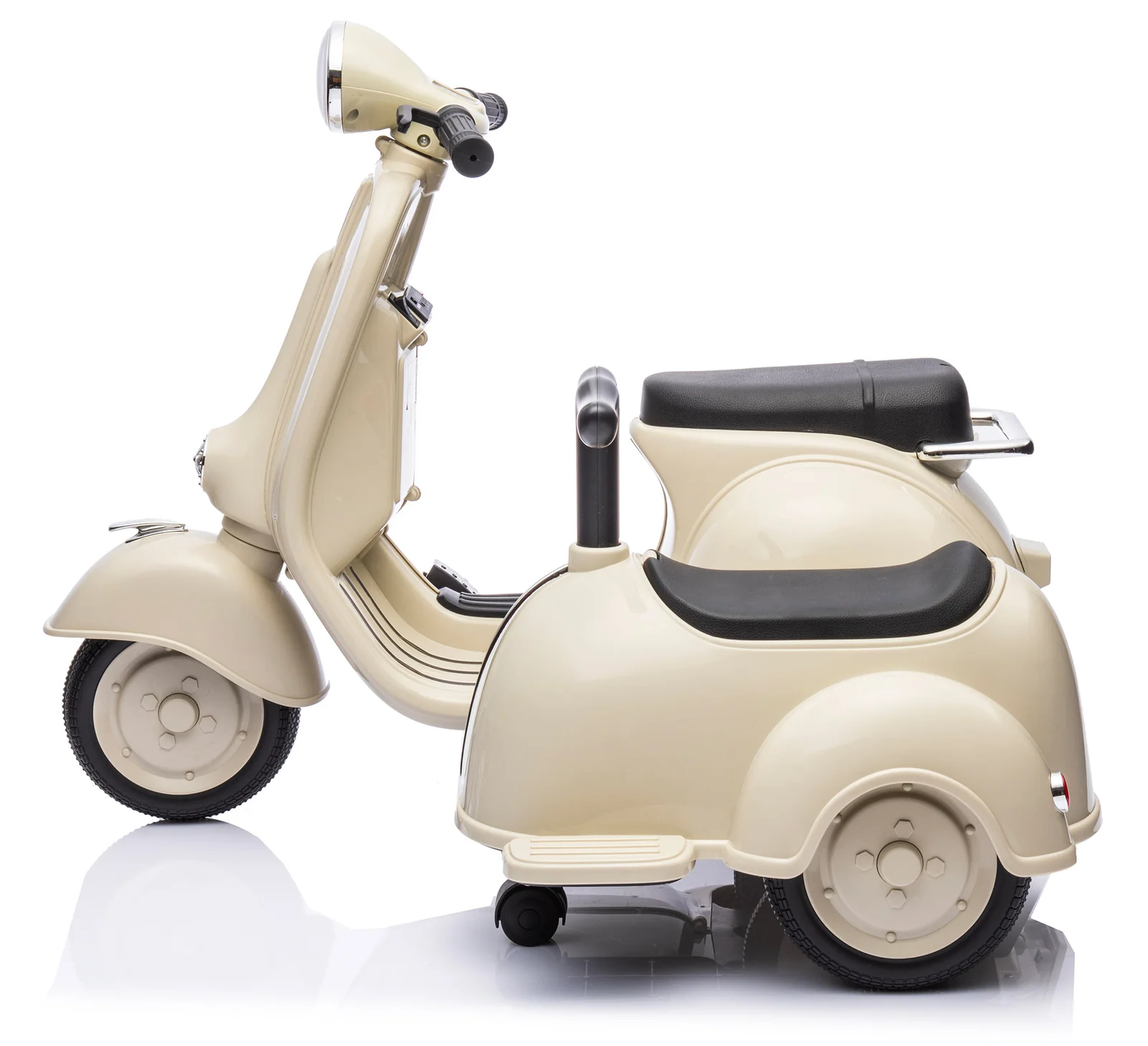 Moto électrique enfants LT958 Vespa avec petit side-car 6V lumières LED et son