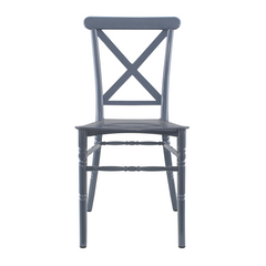 Pack 6 chaises Sidney Gris polypropylène vintage pour restauration et événements