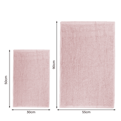 Ensemble de serviettes de bain 3+3 visage + invité en couleurs unies 100% coton