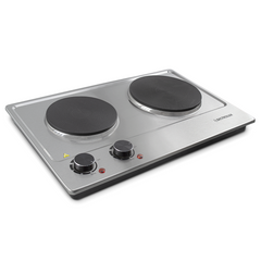 Cuisinière électrique double plaque acier Dictrolux2500W thermostat est réglable