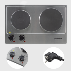 Cuisinière électrique double plaque acier Dictrolux2500W thermostat est réglable