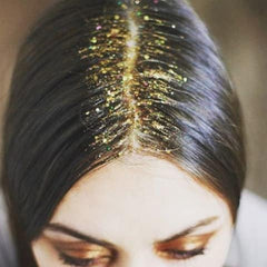 Laque brillante temporaire pour cheveux 125 ml - Paillettes de couleurs vives