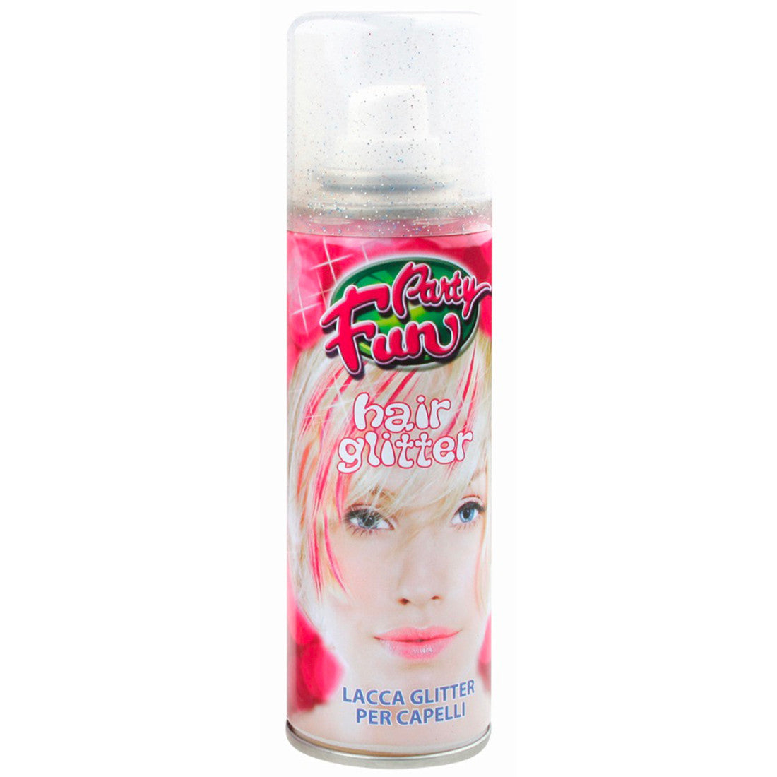 Laque brillante temporaire pour cheveux 125 ml - Paillettes de couleurs vives