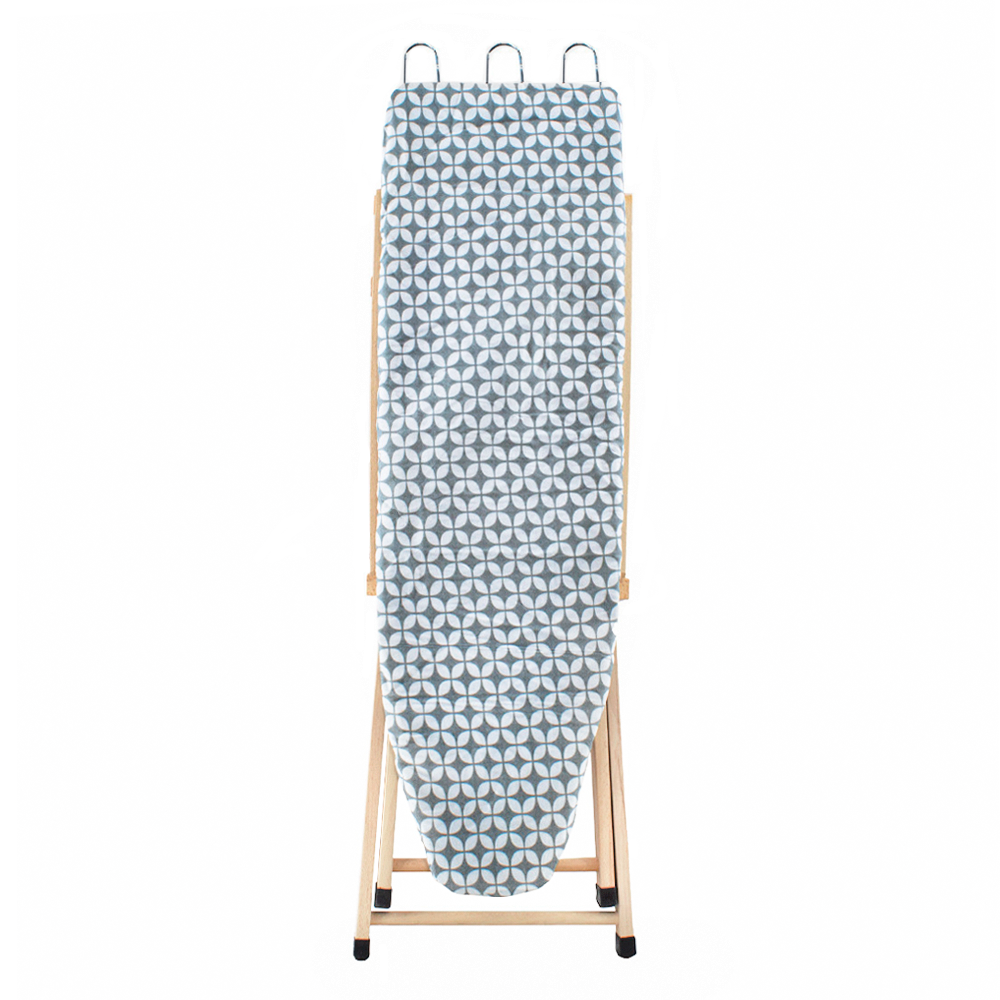 Table à repasser en bois LADY pliable avec support pour chaudière 79x35x121cm