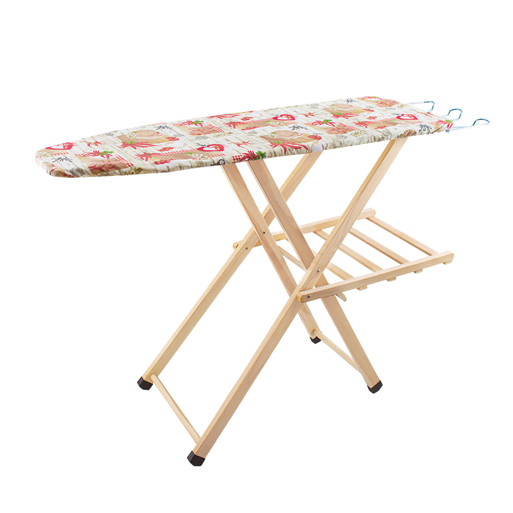Table à repasser en bois LADY pliable avec support pour chaudière 79x35x121cm