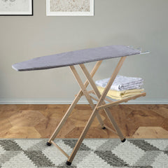 Table à repasser en bois LADY pliable avec support pour chaudière 79x35x121cm