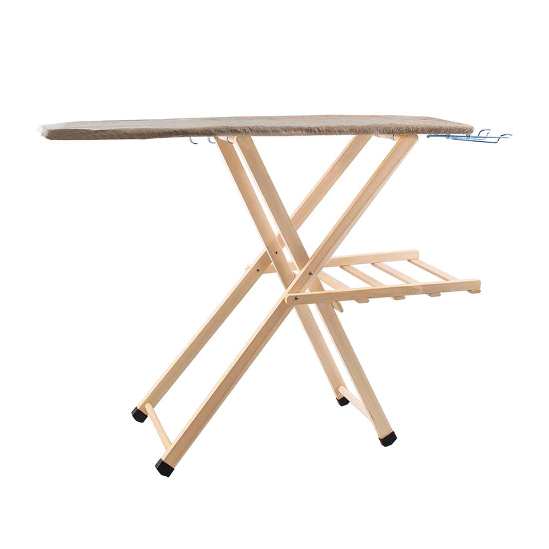 Table à repasser en bois LADY pliable avec support pour chaudière 79x35x121cm