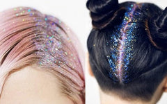 Ensemble 3 laques temporaires pailletées pour cheveux 125ml paillettes couleurs
