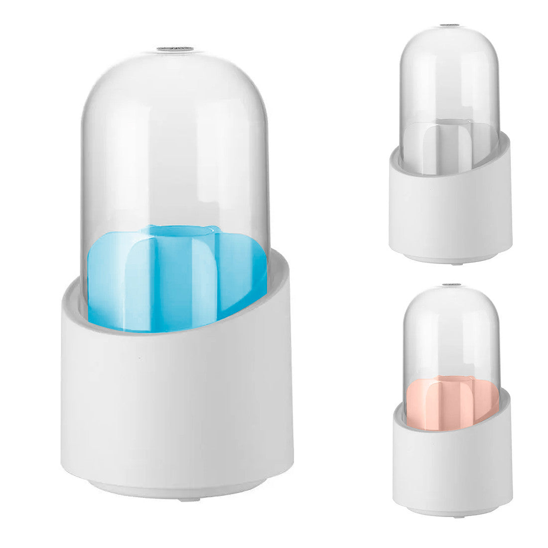 Organisateur pinceaux et maquillage avec base rotative à 360° et 7 compartiments