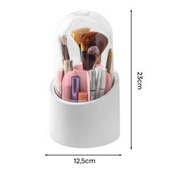 Organisateur pinceaux et maquillage avec base rotative à 360° et 7 compartiments