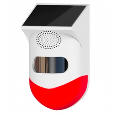 Alarme infrarouge externe Chargement solaire Sirène antivol 120 dB Angle 110°