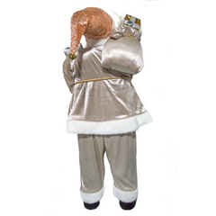 Costume de Père Noël Champagne 144292 Décoration 90H cm Mini Lumières et Sons