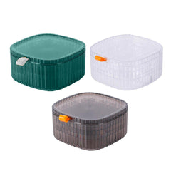 Boîte en plastique transparente pour organisateur de bijoux avec compartiments