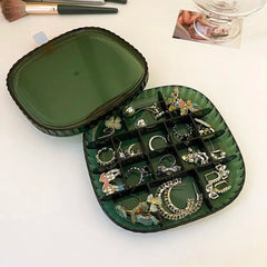 Boîte en plastique transparente pour organisateur de bijoux avec compartiments