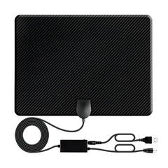 Antenne TV numérique intérieure 1080p Full HD avec amplificateur de signal