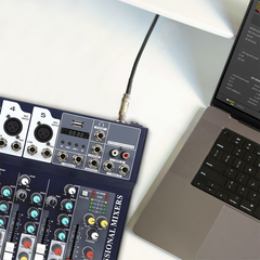 Mélangeur Audio 7 Canaux Professionnel Bluetooth Alimentation Phantom 48V Effet