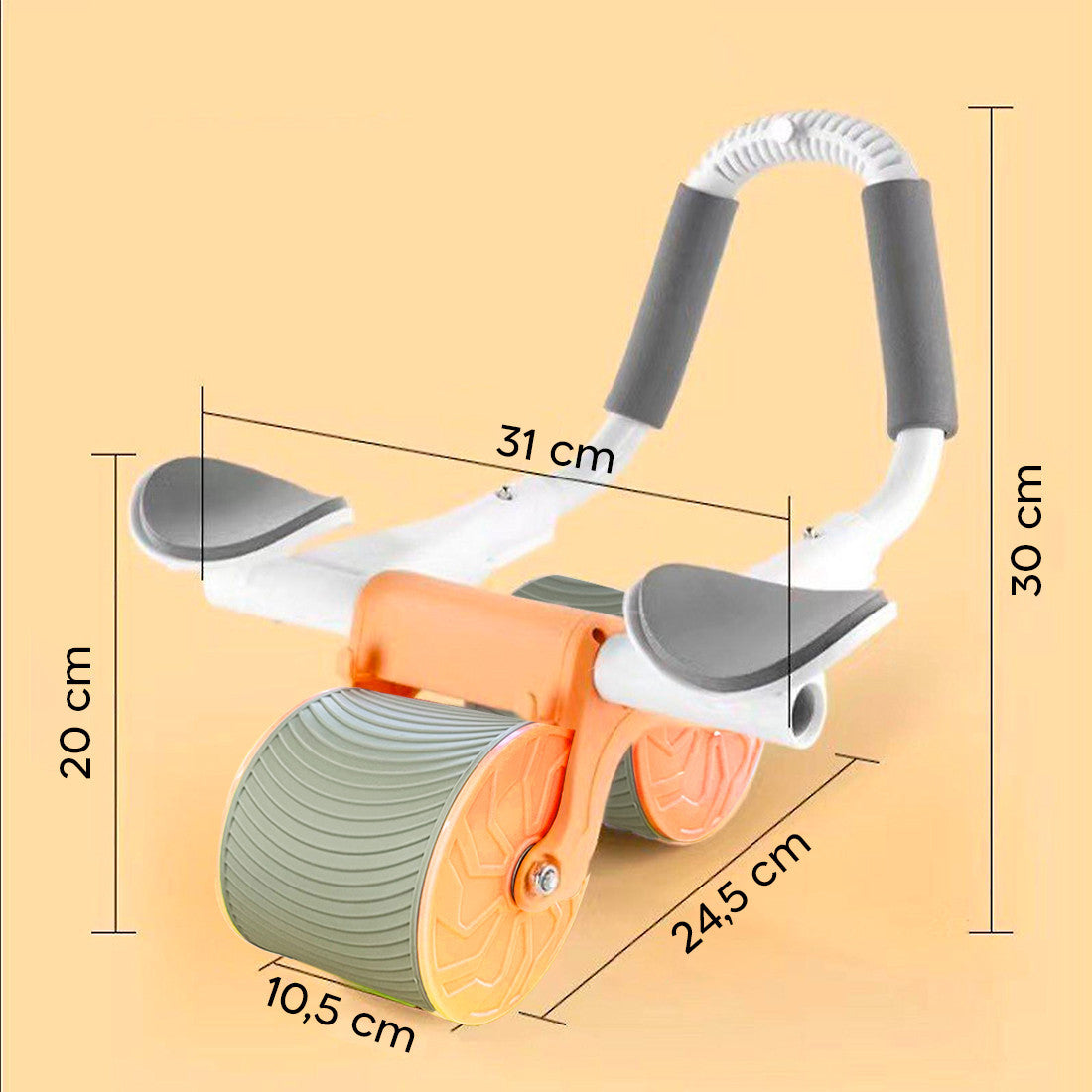 Rouleau Automatique pour Exercices Abdominaux AB Roller avec Retour Automatique