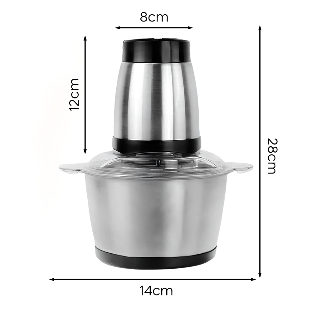 Hachoir à viande et légumes multifonction 400W bol 3L hacher mélanger