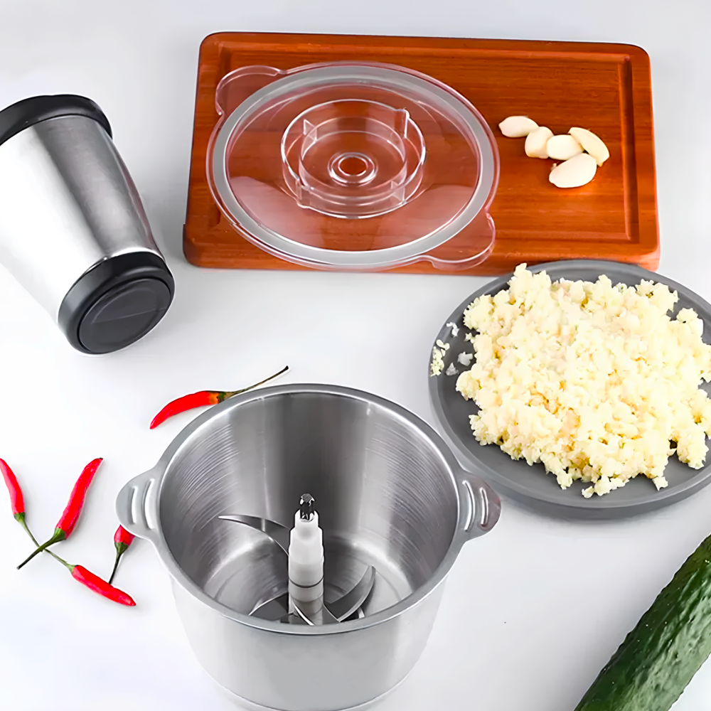Hachoir à viande et légumes multifonction 400W bol 3L hacher mélanger