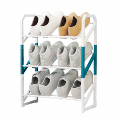 Étagère à chaussures en plastique multifonctionnelle à 3 niveaux