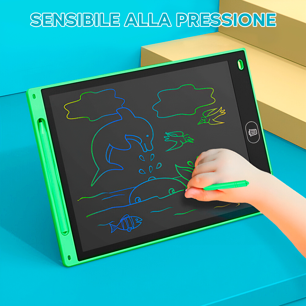 Tablette d'écriture effaçable avec écran LCD de 12" pour enfants