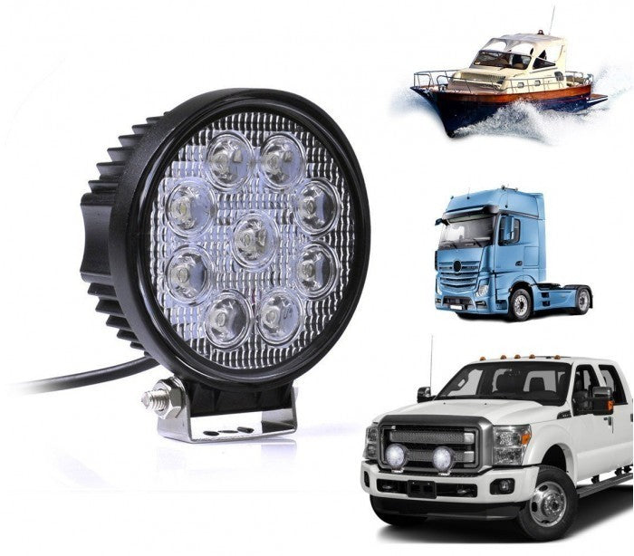 FARD - 9 LED lumière froide / Convient pour voiture - camion - bateau -27w