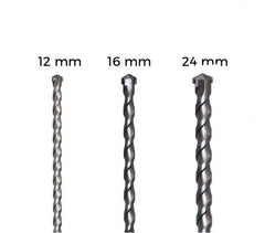 Ensemble de 3 forets extra longs (12 à 16 24 mm / 1 m de long)