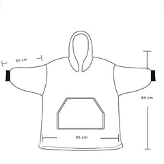Manteau polaire avec manches oversize multicolor fluorescentes capuche et poche
