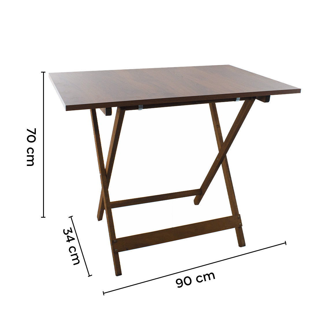 Table de jardin en bois Formica 60x90 F2011 NOYER Pliable Gain de Place