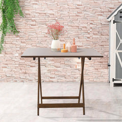 Table de jardin en bois Formica 60x90 F2011 NOYER Pliable Gain de Place