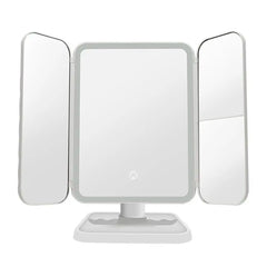 Miroir cosmétique LED Make UP rechargeable 3x design tactile 3 modes d'éclairage