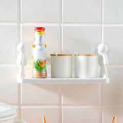Étagère organisatrice murale sans perçage pour salle de bains et cuisine