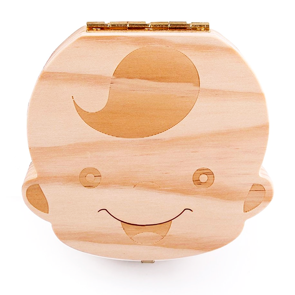 Boîtier en bois 4221 porte dents de lait pour garçon et fille