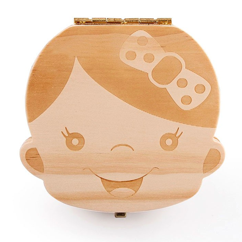 Boîtier en bois 4221 porte dents de lait pour garçon et fille