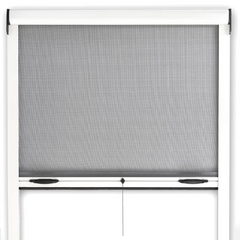 Moustiquaire enroulable 120x170 cm Kit pour Fenêtre et Cadre en Aluminium