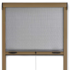 Moustiquaire enroulable 120x170 cm Kit pour Fenêtre et Cadre en Aluminium