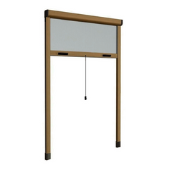 Moustiquaire enroulable 120x170 cm Kit pour Fenêtre et Cadre en Aluminium
