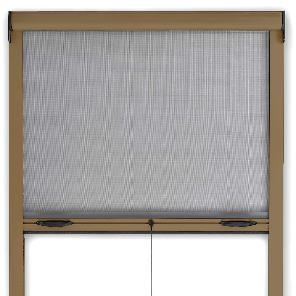 Moustiquaire enroulable 140x170 cm Kit pour Fenêtre et Cadre en Aluminium