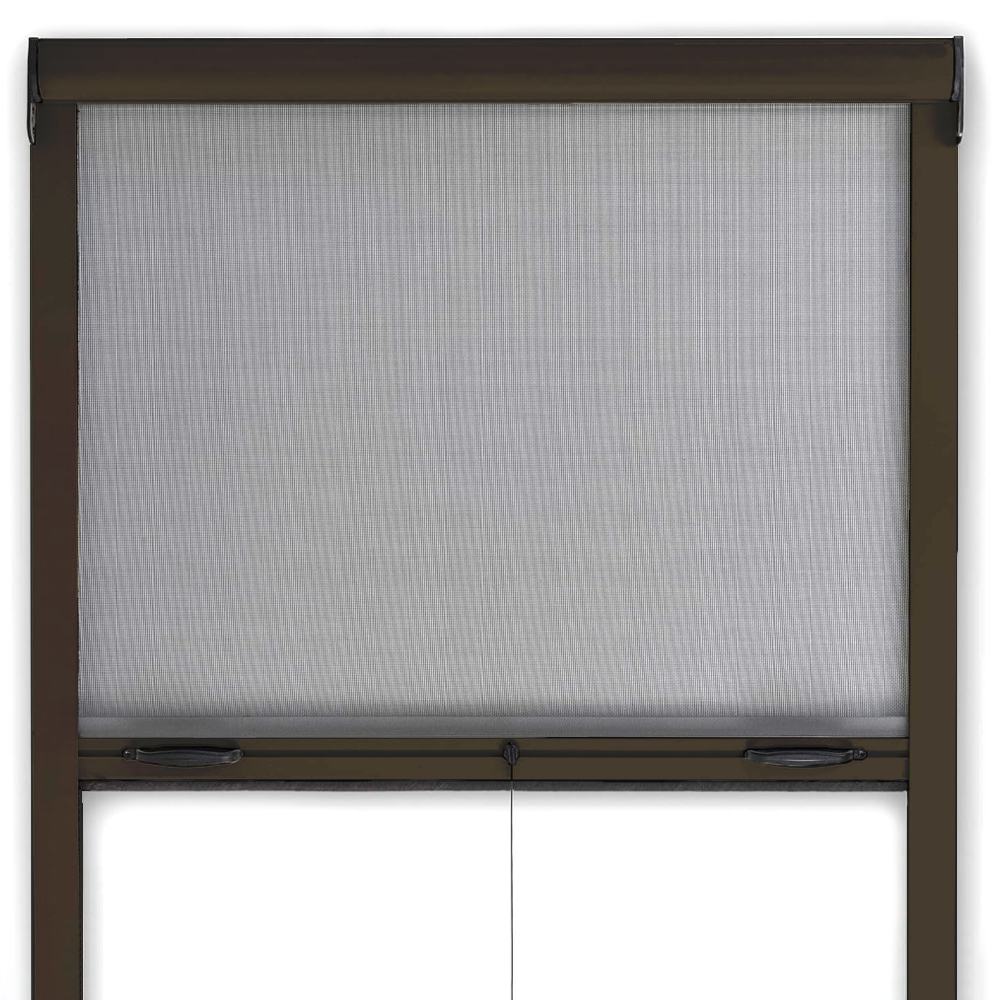 Moustiquaire enroulable 140x170 cm Kit pour Fenêtre et Cadre en Aluminium