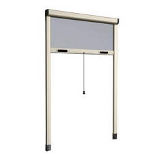 Moustiquaire Enroulable 160X170 Kit Réductible Fenêtre avec Cadre en Aluminium