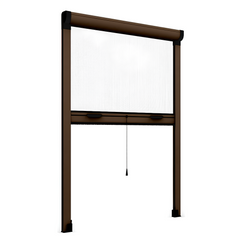 Moustiquaire Enroulable 160X170 Kit Réductible Fenêtre avec Cadre en Aluminium