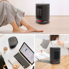 Mini Chauffage Électrique Portable 950W Bureau Ventilateur Chauffant Oscillant