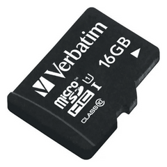 Carte mémoire micro SD VERBATIM MicroSDHC Classe 10 Capacité 16 Go