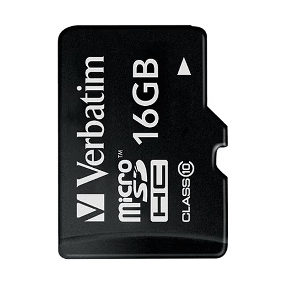 Carte mémoire micro SD VERBATIM MicroSDHC Classe 10 Capacité 16 Go