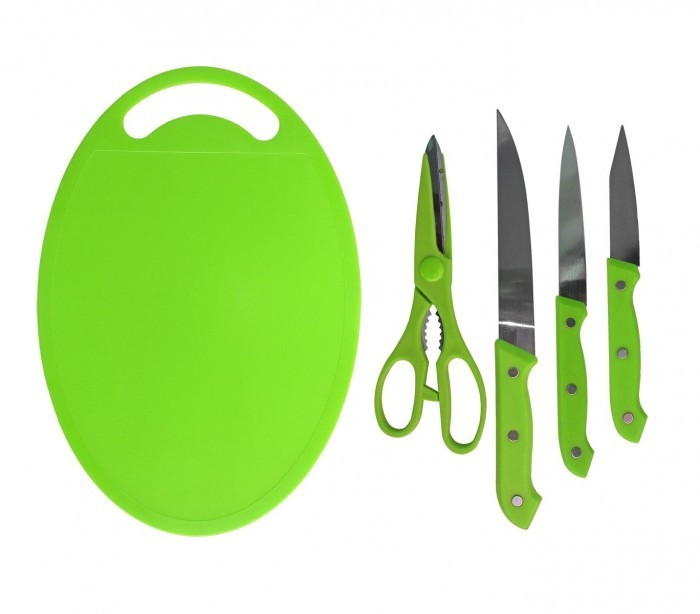 Set 5 pièces (couteaux + ciseaux + hachage) - ustensiles de cuisine