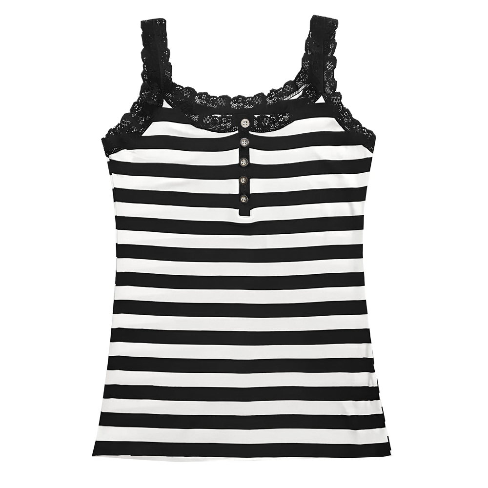 Débardeur thermique pour femme avec intérieur en polaire rayé extensible