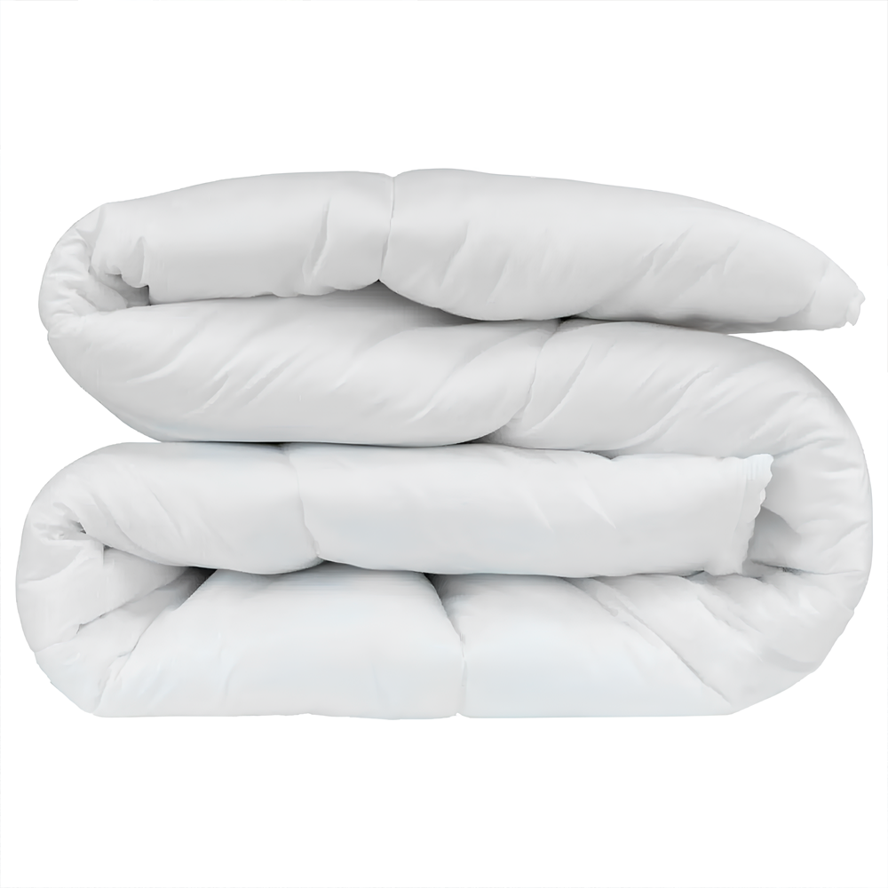 Surmatelas pour lit double 165x200 en microfibre avec élastiques blanc