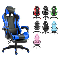 Chaise de bureau Gaming AZRACE simili-cuir avec repose-pieds inclinable 150°