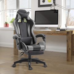 Chaise de bureau Gaming AZRACE simili-cuir avec repose-pieds inclinable 150°